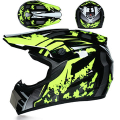 Youth Off-Road Motorcycle Helmet - [green] | Lightweight Motocross Full Face Shield for Dirt Bike & ATV