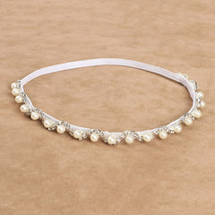 Children's headband with pearls and flowers