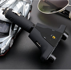 Dual-head Car Bluetooth Mp3 Dual-knobs, Cool Lights, Large-screen Display