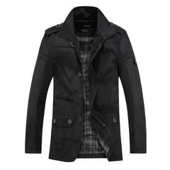 Plus size men's trench coat