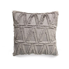 Plush Solid Color Sofa Pillowcase Living Room Cushion