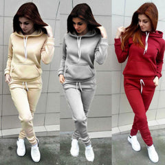 Autumn and winter hooded suit sweater