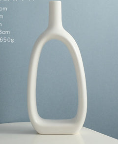 Nordic Style Heart Hollow Out Electroplated Ceramic Vase Decoration