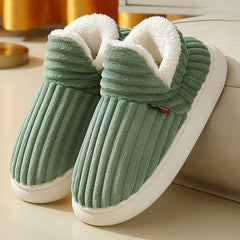 New Women Cotton Slippers  Slippers Warm Cotton Plush Shoes Fleece Fluffy