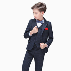 Handsome 5 piece velvet for Boy winter suit
