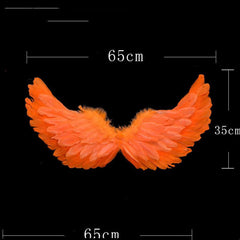 Wings Props Flower Girl Dress Up Halloween Christmas Show Feather Wings