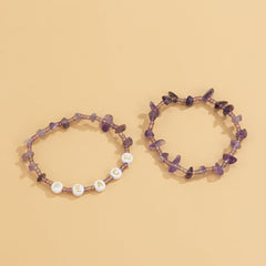 Crushed Stone Hand-woven Rice Bead Bracelet