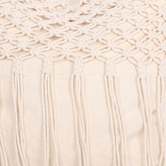 Hand-woven tassel pillow