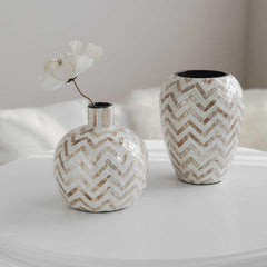 Natural Shell Handmade Ceramic Vase Home Creative Flower Container