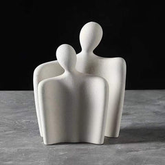 Simple Modern Black And White Geometric Ceramic Vase Ornaments