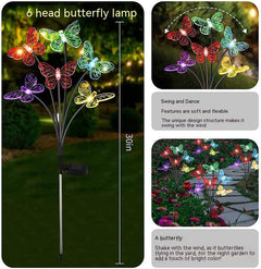 Solar Butterfly Outdoor Yard Lamp