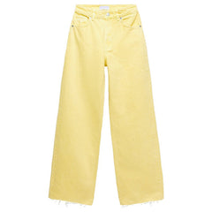 Women's High-waist All-match Straight-leg Mopping Jeans