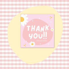 50 PcsPack Square Simple Thank-you Card Coated Paper Business Cards
