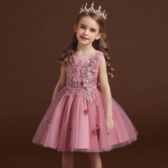 Carisa girls' dress children's mesh skirt