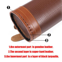 Traditional bow and arrow leather back quiver