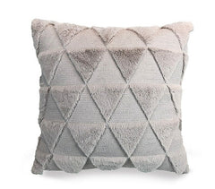 Plush Solid Color Sofa Pillowcase Living Room Cushion