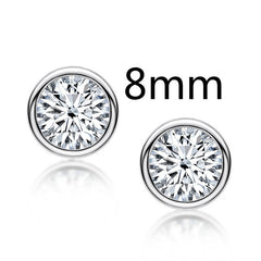 Celestial Sparkle™ | Personalized 925 Sterling Silver Moissanite Studs (0.5–2 Carat)