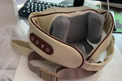 ZenRelief Slate Grey Trapezius & Neck Massager with Heat | Rechargeable Deep Tissue Shiatsu Back Massage for Cervical Pain Relief