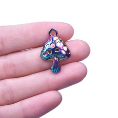 Cute Hip Hop Alloy Plant Mushroom Pendant Necklace