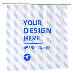 Create Your Own 72x72in Waterproof Quick Dry Bathroom Shower Curtain