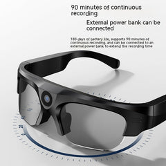 HD Video Recording Smart Glasses with Bluetooth | Hands-Free Calling & Wireless Music Playback for Outdoor & Sports