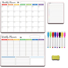 Calendar Magnetic White-board Wall Sticker Learning Schedule Refridgerator Magnets Message Board