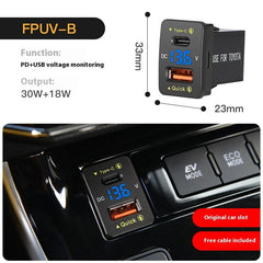 48W Fast Charge QC30 Car Modification Mobile Phone Charger