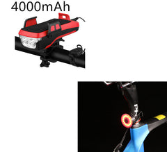 Multifunction 4 IN 1 Bicycle Light Powerful Bike Flashlight Bike Horn Power Bank Bicycle Front Light as Phone Holder