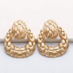 Geometric Hollow Leaf-shaped Earrings Personalized Female Earrings