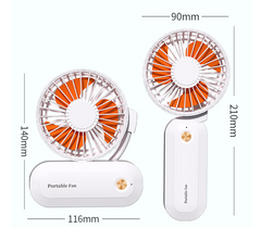 Folding Neck Fan Table Top Retractable Silent Brushless Motor