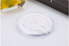 New Wireless Charging Dock Charger Crystal Round Charging Pad With Receiver For A-pple For Sanxing
