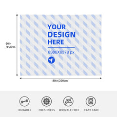 Create Your Own 80x60in Horizontal Skin-friendly Breathable Flannel Blanket