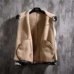 Male Youth Plus Size Plaid Padded Jacket