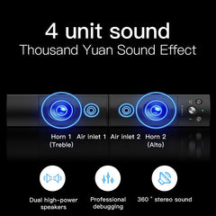 Small Speaker Subwoofer USB with Microphone Bluetooth Wired Universal