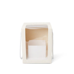 Single-sided Window Pvc Transparent Square Portable Flower Gift Box