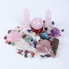 Donghai Natural Crystal Gem Hexagonal Prism Energy Ball Gift Box