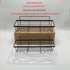 Punch-free Household Toilet Iron Toiletries Wall Storage Shelf