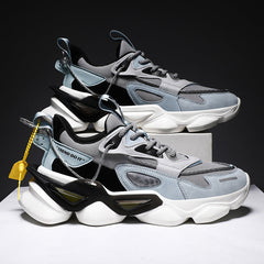 Thick soles heighten matching color shoes