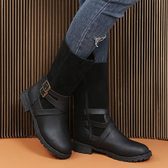 Square Heel Large Size Women's Shoe  Low Heel Casual Foot Belt