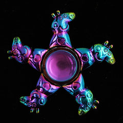 Electroplating colorful fingertip spinning top
