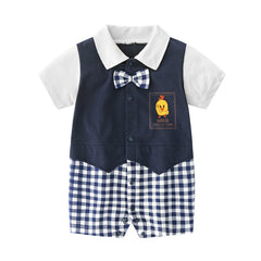 Men's baby onesie gentleman's dress