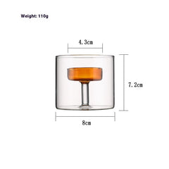 Dining Table Glass Candle Holder Dinner Props Ornaments