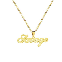 Custom Name Custom Stainless Steel Necklace 18K Gilded Letters