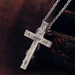 S925 Silver Personalized Hip Hop Men's Cross Necklace