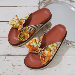 Women's Thick Bottom Round Toe Plus Size Outer Flat Slippers