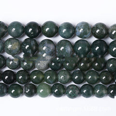5A Water Plants Agate Bracelet Semi-finished Products Wholesale Aquatic Plants Marine Agate Loose Beads