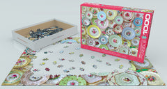 Puzzle: Vintage Tea Set Collection - Plate Collection