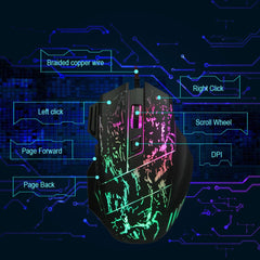 Gaming Mouse with RGB Lighting and Adjustable DPI for Precision Control