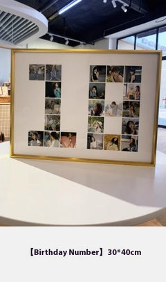 Gong Square Shaped Yi Photo Frame Photo Puzzle Table Decoration
