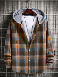 Loose Long-sleeved Blouse Plus Size Checkered Shirt